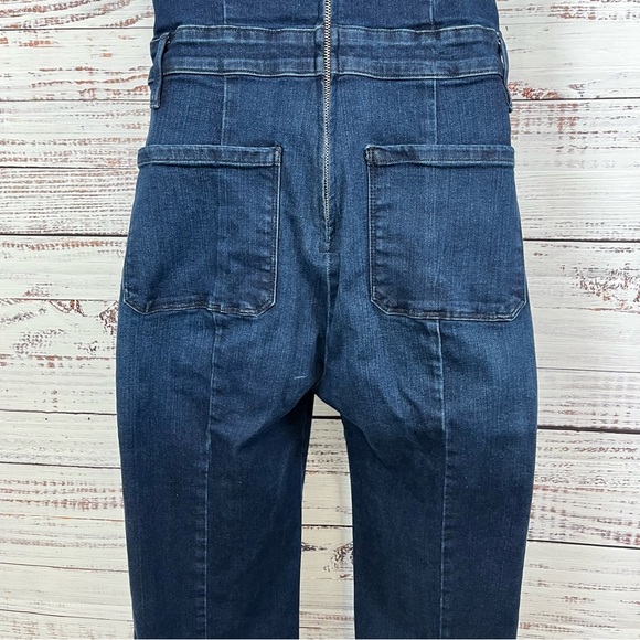 Frame Prosser Medium Wash Short Sleeve Denim Jumpsuit - Picture 7 of 16